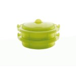 Lku - luki - cuit vapeur 2 niveaux couvercle vert