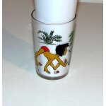 Le livre de la jungle mowgli et junior le petit elephant verre moutarde walt disney 9, 7cm