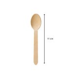 Lot de 100 petite cuillre en bois - longueur 11 cm