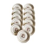 Lot de 11 assiettes a dessert digoin & sarreguemines modèle nanteuil tbe Lot de 11 assiettes a dessert digoin & sarreguemines modèle nanteuil tbe