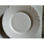 Lot de 12 assiettes plates blanches