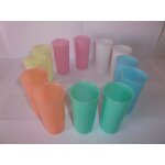 Lot de 12 hauts gobelets color�s � tupperware � - plastique - vintage