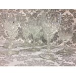 Lot de 12 verres a pied en verre et cristal vin eau art de la table france 1950