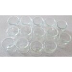 Lot de 14 petits pots en verre la laitire - pouvant servir de verrines, mini vases, photophores ou autre ...