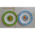 Lot de 2 assiettes plates winnie l'ourson 17, 5 cm
