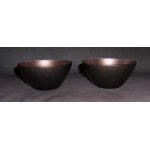 Lot de 2 bols en verre color� marron brillant flaschy luminarc