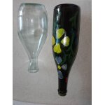 Lot de 2 bouteilles verre carafes