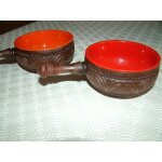 Lot de 2 coupelles en bois