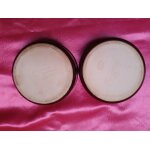 Lot de 2 coupelles hautes marrons