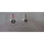 Lot 2 grands verres a cognac napolon cristal et etain