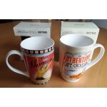 Lot de 2 mug : la deco qui r�veille le retro en porcelaine