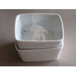 Lot de 2 ramequins blancs carrés Lot de 2 ramequins blancs carrés