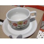 Lot de 2 tasses et sous - tasse   bergere de france