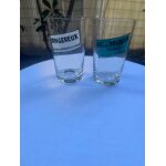 Lot 2 verres a digestif humoristique ancien.