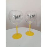 Lot de 2 verres schweppes cocktail pied jaune 50 cl, neuf et officiel
