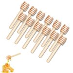 Lot de 20 mini cuillres a miel en bois (7, 6 cm)