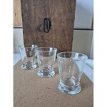 Lot de 3 verres  ; abeille la roch�re ;