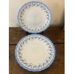 Lot de 4 assiettes creuses arcopal motif floral bleu