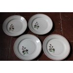Lot de 4 assiettes fa�ence de salins - france