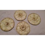 Lot 4 assiettes a huîtres longchamp france - années 1970 Lot 4 assiettes a huîtres longchamp france - années 1970