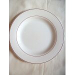 Lot de 4 assiettes plates arcoroc opale liseré bordeaux Lot de 4 assiettes plates arcoroc opale liseré bordeaux