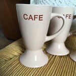 Lot de 4 chopes  cafe