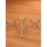 Lot de 4 coupes a glace carte d'or en verre assez lourd