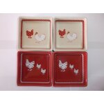 Lot de 4 coupelles de cuisine carres - * * * franoise saget * * * - en bote