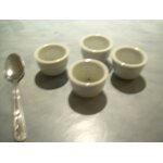 Lot de 4 mini ramequins porcelaine blanche Lot de 4 mini ramequins porcelaine blanche