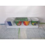 Lot de 4 petites tasses espresso / expresso - 9 cl - aux couleurs de 4 pays -  chris g france  - en ...