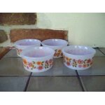 Lot de 4 ramequins arcopal france - diamètre 08cm - hauteur 04cm - motifs multicolores fleuris orange ... Lot de 4 ramequins arcopal france - diamètre 08cm - hauteur 04cm - motifs multicolores fleuris orange ...