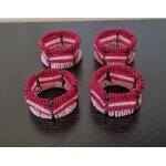 Lot de 4 ronds de serviettes en perles