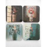 Lot de 4 sous - verre publicitaire martini - ann�es 70