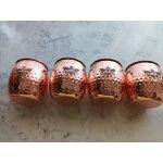 Lot de 4 timbales en metal cuivre marquees du logo  poliakov