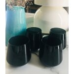 Lot 4 verres a eau verre fum noir