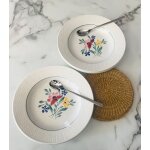 Lot 5 assiettes creuses sarreguemines fabiola
