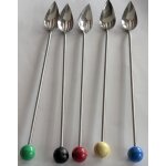 Lot de 5 cuillères / agitateurs a cocktail vintage Lot de 5 cuillères / agitateurs a cocktail vintage