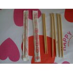 Lot de 5 paires de baguettes chinoises bambou ecru Lot de 5 paires de baguettes chinoises bambou ecru