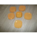 Lot de 6 assiettes chriss g collection jaunes tbe Lot de 6 assiettes chriss g collection jaunes tbe