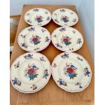 Lot de 6 assiettes creuses en fa�ence marque sarreguemines