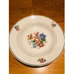 Lot de 6 assiettes creuses vintage manufacture saint - amand hamage semi porcelaine motif floral Lot de 6 assiettes creuses vintage manufacture saint - amand hamage semi porcelaine motif floral