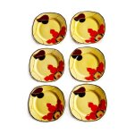 Lot de 6 assiettes a dessert anciennes ditmar urbach multicolores peint a la main