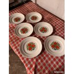 Lot de 6 assiettes digoin sarreguemine