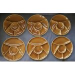 Lot de 6 assiettes a fondue bourguignonne  24, 5cm le creuset