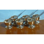 Lot 6 coquetiers et cuill�res guy degrenne.