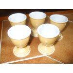 Lot de 6 coquetiers en porcelaine