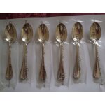 Lot de 6 cuill�res a dessert m�tal argent� mod�le malmaison de christofle
