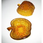 Lot de 6 petites coupelles en verre et son saladier en forme de pomme