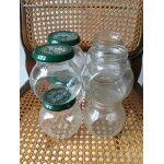 Lot de 6 pots en verre vide design originale