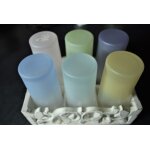 Lot 6 verres a eau ou orangeade avec corbeille en bois peint